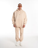 Regalia Crown Oversized Hoodie Beige Tracksuit Set (3)