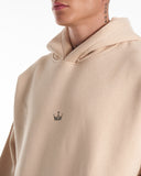 Regalia Crown Oversized Hoodie Beige Tracksuit Set (6)
