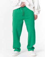 Pantalon de Jogging Blanc-Vert avec Rayures sur le Côté