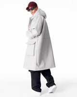 Chaqueta Larga Softshell Impermeable para Hombre en Gris