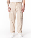Men's Oversize Beige Cargo Jogger Pants