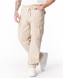 Men's Oversize Beige Cargo Jogger Pants (2)