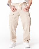 Men's Oversize Beige Cargo Jogger Pants (8)