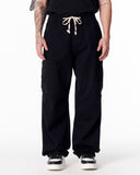 Men's Oversize Black Cargo Jogger Pants