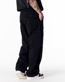 Men's Oversize Black Cargo Jogger Pants (2)
