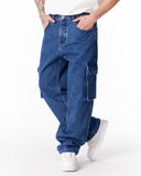 Baggy Fit Denim Cargo Jeans (7)
