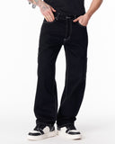 Designer's Stitches Black Jeans With Drawstring (6)