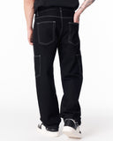 Designer's Stitches Black Jeans With Drawstring (7)