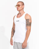 Men's Ribbed White Tank Top with 3D Print (4)