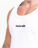 Men's Ribbed White Tank Top with 3D Print (5)