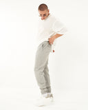 Men's Elastic Cuffed Loose Fit Gray Jogger (7)