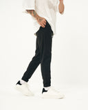 Men's Elastic Cuffed Loose Fit Black Jogger (6)