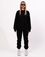 Martin Valen Exklusives Oversize Schwarzes Sweatshirt Jogger Set