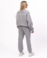 Martin Valen Exklusives Oversize Graues Sweatshirt Jogger Set
