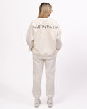 Martin Valen Exclusive Oversized White Sweatshirt Jogger Set (2)