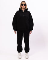 Regalia Crown Oversized Zwarte Hoodie-Jogger Set