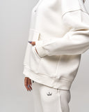 Regalia Crowned Oversized White Hoodie Jogger Set (5)