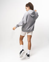 Grieto MV Crack Print Felpa con Cappuccio Oversize Grigia da Designer