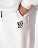 Sigilio QR Code Oversized White Hoodie Tracksuit Set (6)