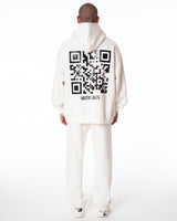 Sigilio QR-Code Oversized Witte Hoodie-Trainingspak