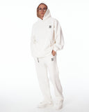 Sigilio QR Code Oversized White Hoodie Tracksuit Set (11)