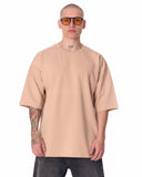 3D Embroidered Martin Valen Signature Beige Oversized T-shirt (4)
