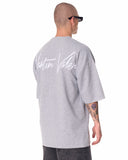 3D Embroidered Martin Valen Signature Gray Oversized T-shirt (3)