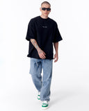 Monarch Loop Oversized Black T-Shirt (8)