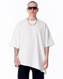 Asymmetrical Oversized White T-shirt