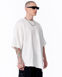 Asymmetrical Oversized White T-shirt (5)