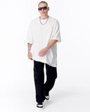 Asymmetrical Oversized White T-shirt (3)