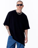 Asymmetrical Oversized Black T-Shirt (2)