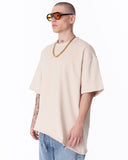 Asymmetrical Oversized Beige T-Shirt (2)