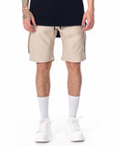 Men's Designer Beige Shorts Side Pocket Detail (2)