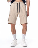 Men's Designer Beige Shorts Side Pocket Detail (8)