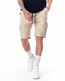 Men's Designer Beige Shorts Side Pocket Detail (4)
