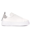 Bobe Women's Designer White Shoes with Gray Suede Belt (3)