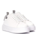 Bobe Women's Designer White Shoes with Gray Suede Belt (4)
