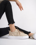 Cercocita Women's Casual Beige Shoes with Crown Camouflage Edition (10)