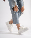 Node High Street Women's Full White Sneakers (8)