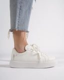 Node High Street Women's Full White Sneakers (7)