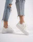 Node High Street Women's Full White Sneakers (10)