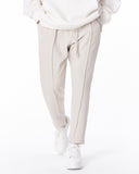 Men's Relax Fit Cream Pants With Steel Chain Detail (6)