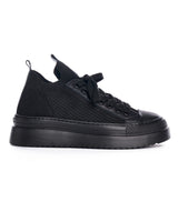 Valento Schwarze Strick Sneaker