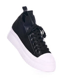 Valento Black and White Knitwear Sneakers (4)