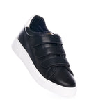 Men's Black Velcro Sneakers With White Heel Tab (4)