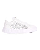 Casual Mesh Leather Sneakers in White (2)
