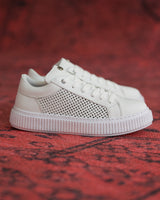 Sneakers Casual Bianche in Pelle e Rete