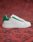 Axino Men's Casual White Sneakers With Green Details (8)