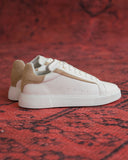 Axino Men's Casual White Sneakers With Beige Details (6)